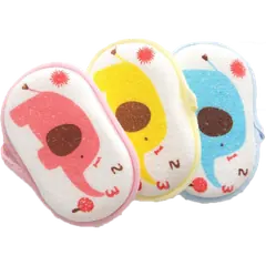 Baby Bath Cotton Sponge Animal Cartoon Skin 1 Pc Any Color - Rokomari
